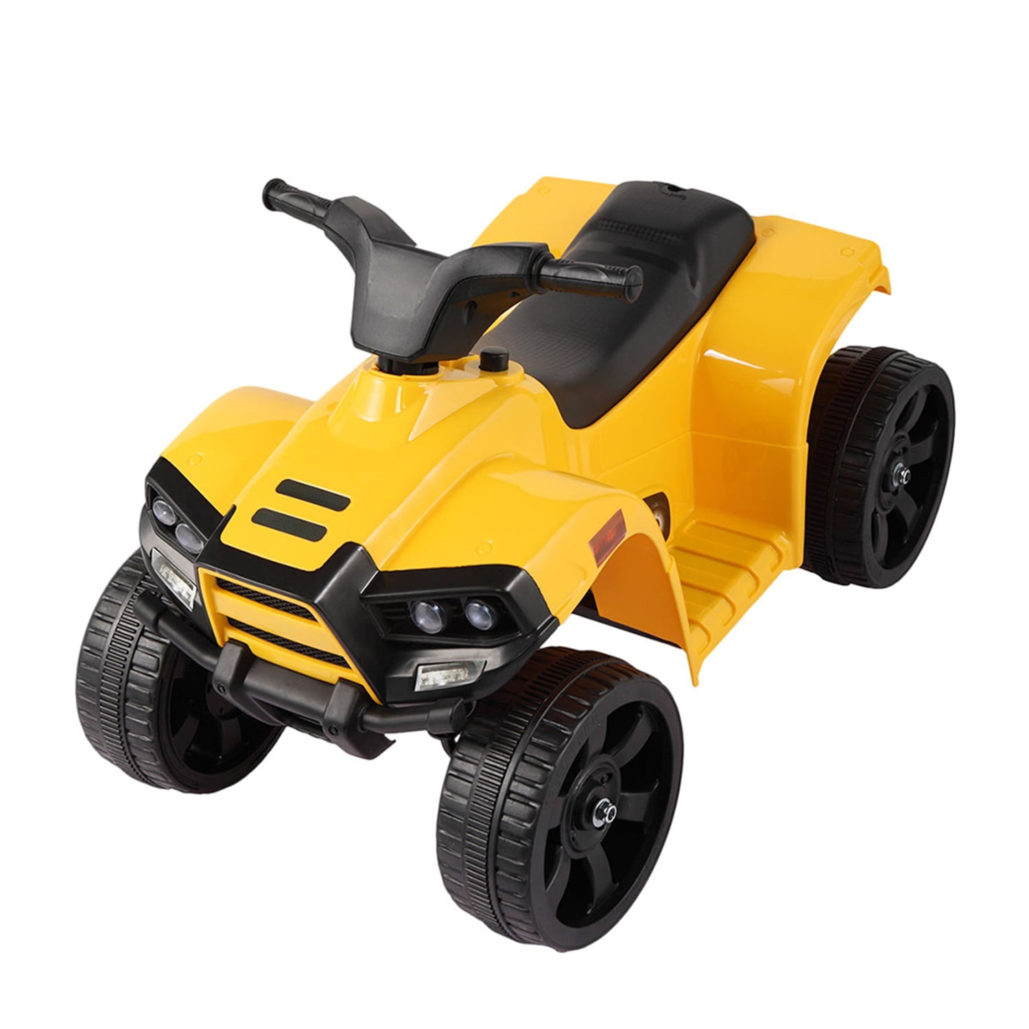 CIPACHO 6V Kids Ride On Car, Rugged 4-Wheeler Electric Cars to Ride Jeep Car for Children Child Boys, Gift Ride-On Car Vehicle Toy w/ LED Lights, MP3, Yellow CIPACHO 6V Kids Ride On Car, Rugged 4-Wheeler Electric Cars to Ride Jeep Car for Children Child Boys, Gift Ride-On Car Vehicle Toy w/ LED Lights, MP3, Yellow
