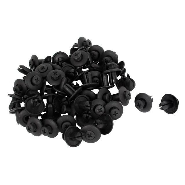 100Pcs 8,5mm Agujero Grapa de Guardabarros de Coche Remache Plástico Negro