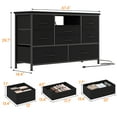 thumbnail image 3 of TV Stand Dresser for Bedroom with 8 Fabric Drawer & Power Outlet, 55" Long TV Stand with RGB LED Lights, TV Console Table, entertainment center with storage for Bedroom, living room, Entryway, 3 of 9
