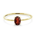 thumbnail image 3 of Gem Stone King 10K Yellow Gold Engagement Ring 0.57 Ct Oval Red Garnet, 3 of 6