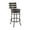 Brown#5, variant on Dining Chairs Verne 30" Swivel Gray Faux Leather and Black Wood Bar Stool,Wooden Dining Chairs