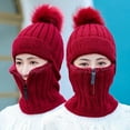 thumbnail image 4 of Thick Hat Dust-proof Zipper Women Winter Riding Hats for Festival, 4 of 7