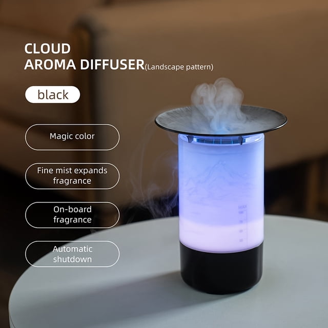 6.09oz Ultrasonic Aroma Diffuser | Light-Sound Operation, DC5V-2A/6W, Automatic Spray, Gradient Atmosphere, Large Opening Tank, Water Shortage Protection, USB Powered