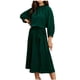 thumbnail image 1 of Vestidos Para Mujer Vestidos Casuales Primavera Y Otoño Cuello Redondo Color Sólido Con Cordones Manga Larga Vestido Grande Con Vuelo Odeerbi ODB136494, 1 of 8