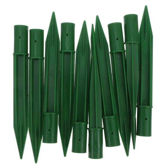 PP Ground Stakes for Solar Lights Tiki Outdoor Holiday Light Landscaping Garden Green 10pcs