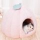 thumbnail image 1 of Cama y caseta para gatos cueva con almohada de franela desmontable, adecuada para perros y gatos pequeños, medianos y grandes (rosa, 45 x 45 cm) ER, 1 of 4