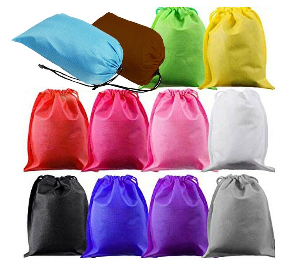 25  Drawstring Tote Shoe Bag Clear Plastic Bags 16" X 18"  NEW 