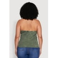 thumbnail image 5 of Womens Plus Size Ribbed Knit Acid Wash Halter Top, 5 of 5