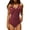 Red, variant on ANYABELLA Beachwear for Women V Neck Ruffled One Piece Swimsuits