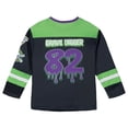 thumbnail image 2 of Monster Jam Grave Digger Mesh Hockey Jersey Long Sleeve T-Shirt Toddler to Big Kid, 2 of 4