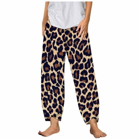 

Womens Sweatpants Yoga Joggers Joggers Pants Women s Fashionable Spring And Summer Printed Cool And Comfortable Loose Wide Leg Casual Pants 5