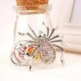 thumbnail image 3 of Key Chains for Car Keys, Cute Keychain, Zinc Alloy Stylish Conspicuous Attractive Spider Rhinestone Keychain for Halloween Spider Gifts, Sliver, 3 of 7