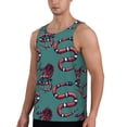 thumbnail image 2 of Easygdp Snake And Rose Men's Tank Top, Sleeveless Muscle T Shirts, Breathable, Quick-Dry, Loose for Gym, Running, Fitness - X-Large, 2 of 9