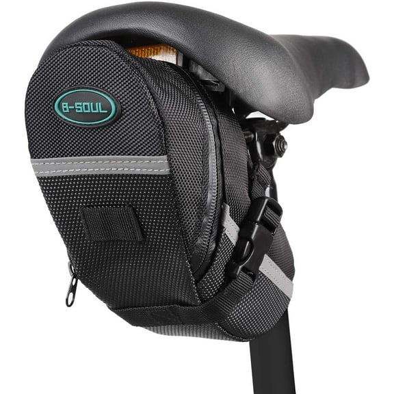 CoreLife Bicyle Saddle Bike Bag Under Seat Pouch Water Resistance Cycling Wedge Pack Accessories Storage pannier, Black