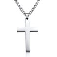 thumbnail image 4 of Collier Croix Femme Homme Crucifix Collier Croix Religieux Argent Acier Inoxydable Pendentif, 4 of 5