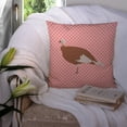 thumbnail image 3 of Carolines Treasures Jersey Buff Turkey Hen Pink Check Fabric Decorative Pillow 14Hx14W multicolor, 3 of 4