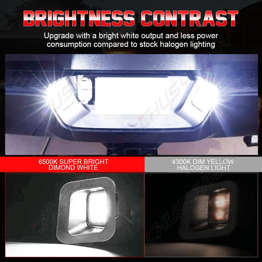 Compatible with 2003-2010 Dodge RAM 1500 2500 3500 2Pcs LED Rear License Plate Lights