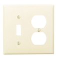thumbnail image 2 of Leviton Manufacturing 4590394 2-Gang 1 Toggle 1-Duplex Device Combination Wall Plate, Ivory, 2 of 3