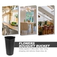 thumbnail image 3 of COMPUKAS Plastic Flower Holder Bucket in Black for Shop Balcony Office and Home Floral Display, 3 of 7