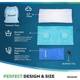 thumbnail image 3 of Comfort Cushion – Mastectomy Post-Surgery Pillow Pad to Help Prevent Seatbelt Pressure, Road Trip Relief After Hysterectomy, Pacemaker Chemo Port Surgery Chest Aqua Blue Color, 3 of 4