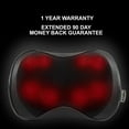 Zyllion Back Neck Shiatsu Massager Kneading Massage Pillow with Heat