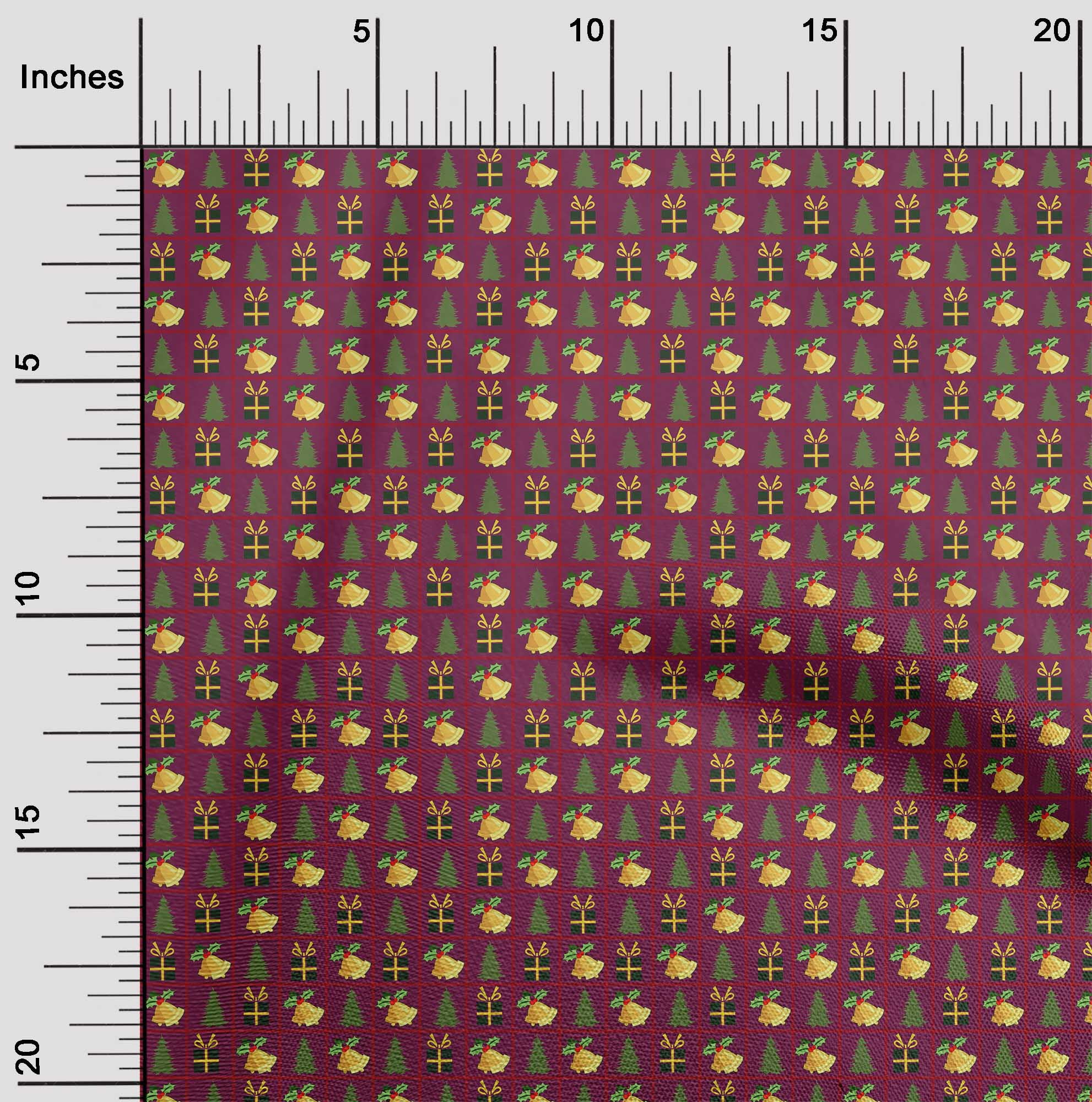 oneOone Cotton Cambric Dark Magenta Fabric Christmas Diy Clothing Quilting Fabric Print Fabric By Yard 56 Inch Wide