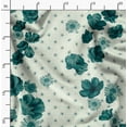 thumbnail image 2 of Soimoi Cotton Satin Spandex Green Fabric By the Yard - 54 Inch Wide -Florals Print Fabric - Elegant and Timeless Patterns for Fashion and Home Decor Printed Fabric, 2 of 6