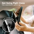thumbnail image 3 of Large Shatterproof Baby Car Mirror - Safety Baby Car Seat Mirror - Baby Car Mirror for Back Seat Rear Facing Infant - Carseat Mirrors - Fully Assembled Baby Mirror For Car (Matte Black), 3 of 5