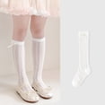 thumbnail image 6 of Karoyedx Ruffle Socks for Girls Knee High Socks for Girls Knit School Uniform Socks Seamless Toe Over The Knee Socks for Girls Boys Kids Light Purple Size,6-8 Years, 6 of 6