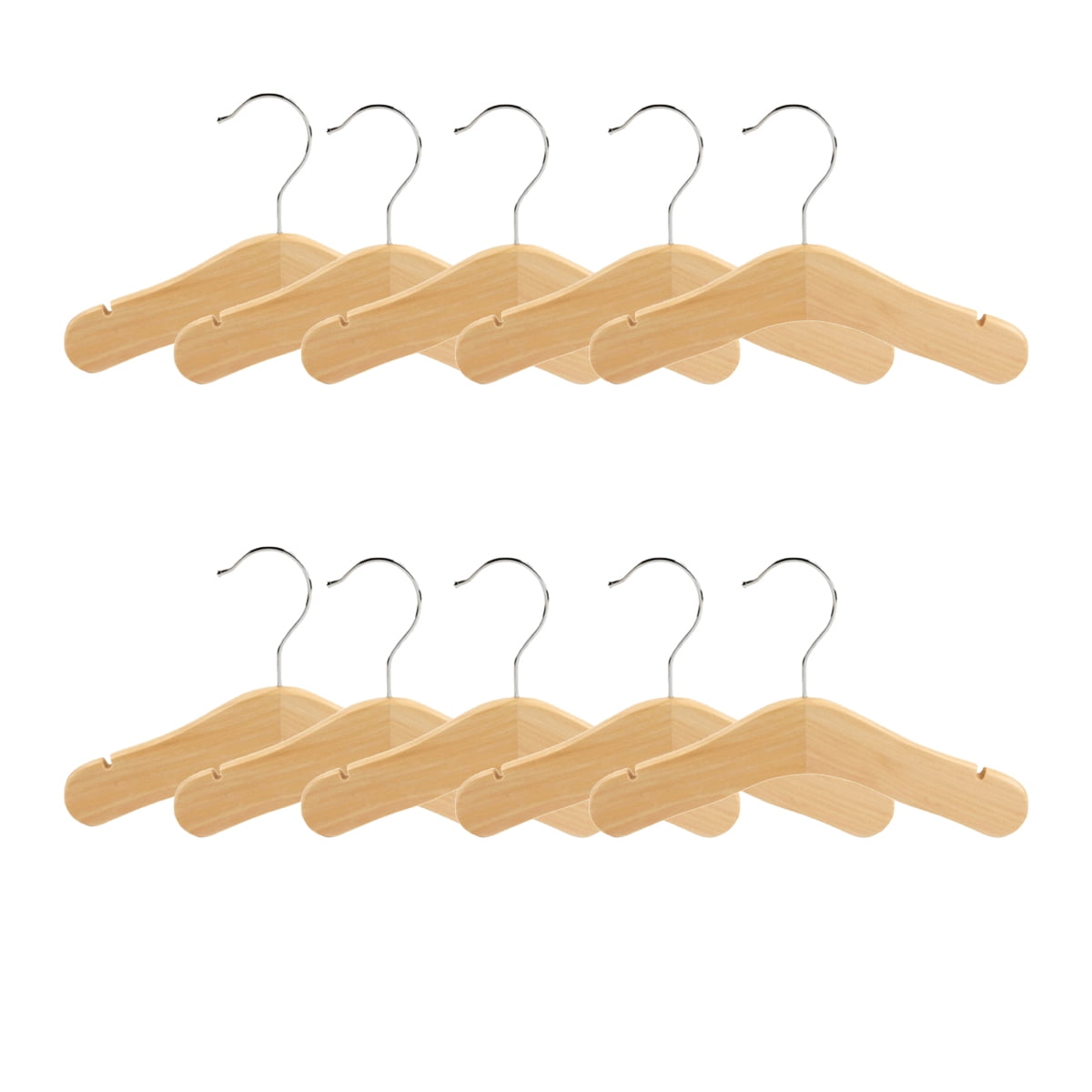 Wooden Baby Hangers Kids Hangers Notched Shoulder Design for Children Clothes Decoration Hanger 10 Pack Small Walmart