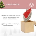 thumbnail image 6 of Cvortll 35in Pre-Lit Outdoor Christmas Wreath Decoration, LED Metal Holiday Decor Christmas Wreaths for Front Door, w/ 90 Lights, Bow - White & Red, 6 of 9