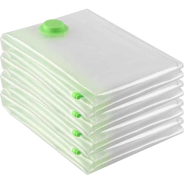 PinesC Vacuum Storage Bags Jumbo 4 Packs Extra Large(130x100 cm) - Strong Space Saver Compression Bags XXL Vacuum Pack Bags for Duvet,Clothes,Quilts,Comforters,Bedding,Pillows - Save