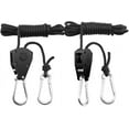 thumbnail image 2 of Stainless Steel Gears Adjustable Rope Hanger, Fully Adjustable for Carbon Filters & Fans, Polypropylene Rope with Zinc Alloy Pulley, High Load Capacity (4 Pairs), 2 of 5