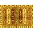 thumbnail image 1 of Ahgly Company Machine Washable Indoor Rectangle Abstract Yellow Modern Area Rugs, 7' x 10', 1 of 4