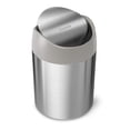 thumbnail image 1 of simplehuman bote de basura para mesa de cocina, baño, 1.5L, acero inoxidable, cepillado, 1 of 5
