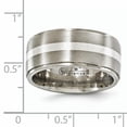 thumbnail image 6 of Edward Mirell Titanium BrushPolished w/Sterling Silver 10mm Band EMR186, 6 of 7