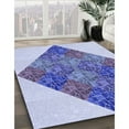 thumbnail image 3 of Ahgly Tapis Rectangulaire Lavable en Machine Intérieur Transitionnel Violet Pervenche, 4 Pieds x 6 Pieds, 3 of 7