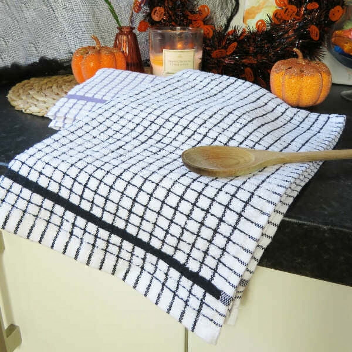 Samuel Lamont Poli-Dri 3-Piece Famous Kitchen Tea Towel Set 100% Cotton Ultra Absorbent