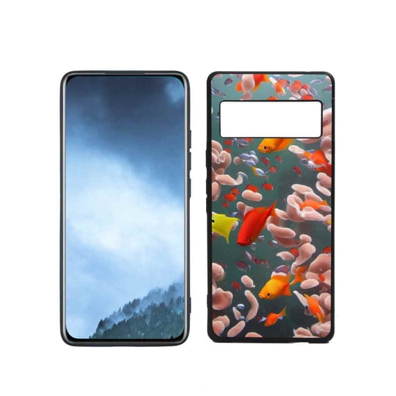 Compatible with Google Pixel 6 Pro(2021) Phone Case, Fishes-57 Case Men Women, Flexible Silicone Shockproof Case for Google Pixel 6 Pro(2021)
