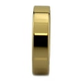 thumbnail image 3 of Gold Plated Flat Pipe Cut Unisex 5mm Tungsten Carbide Wedding Ring Mirror Polished Band, 3 of 5