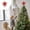 Red #2, variant on Metal Christmas Tree Topper with Built-In Lights - 5-Point Star Tree Top Decor In Silver, Gold, or Red for Indoor/Outdoor Holiday Decoration