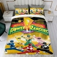 thumbnail image 4 of Mighty Morphin Power Rangers Comforter Set 3 Piece Bedding Set Cute Duvet Cover Sets Super Soft Teens Bedding Set Kids Bedroom Gifts,1 Duvet Cover with 2 Pillowcases Full, 4 of 6