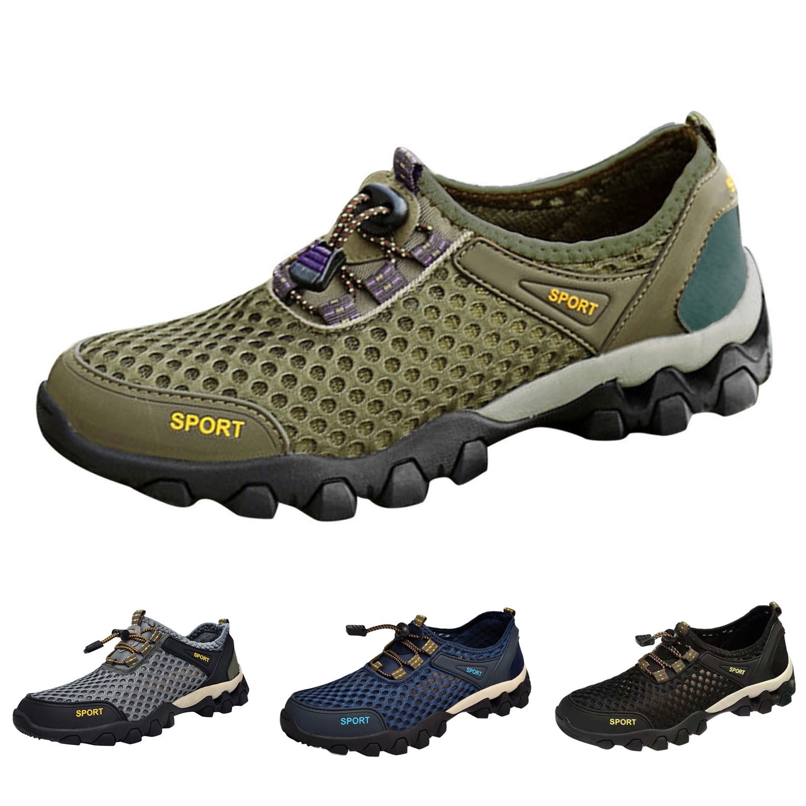 krdevn Barefoot Shoes Women/Men - Men Summer Mesh Breathable Hiking Shoes Walking Shoes Outdoor Travel Shoes Sports Shoes,River Trekking Shoes, Fishing Wader Boots