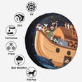 thumbnail image 6 of Kdxio Ocean Scene with Noah's Ark for Tire Cover Wheel Protectors Tyre Covers Weatherproof Wheel Covers Universal Fit for Trailer Rv SUV Truck Camper Travel Trailers 15 inch, 6 of 8