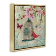 thumbnail image 2 of Stupell Industries French Country Spring Fling Bird Scene Gold Floating Frame Canvas Art, 25 x 25, by Janet Tava, 2 of 7