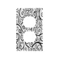 thumbnail image 3 of Switch Panel Switch Decoration 2.76x4.53x0.28 Inches Duplex Outlets Switch Plate Wall Plates Living Room Kitchen Bedroom Study Switches Black Line Flower, 3 of 8