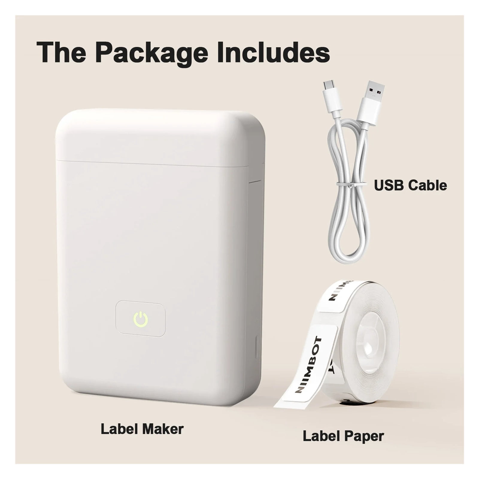 Label Maker Machine with Tape Portable Printer Mini Thermal Printers Sticker for School Home Office
