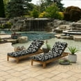 thumbnail image 5 of ARDEN Foam Outdoor Chaise Lounge Cushion, 21 x 72, made with ProFoam, Rain-proof, Fade Resistant, Ashland Black Jacobean, 5 of 9
