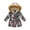 Grey, variant on TAIAOJING Toddler Baby Girls Jacket Hooded Kids Winter Thick Warm Hooded Windproof Print Coat Outwear Jackets 10-11 Years