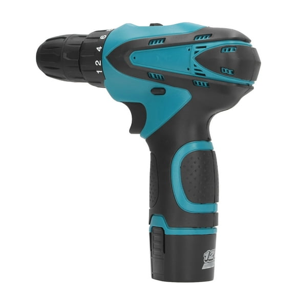 Small Cordless Drill 12V Brushless Electric Power Driver with 2 Batteries 350In Lb Torsion 3/8in Chuck 2 Speed